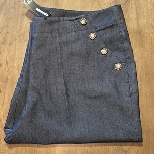 NWT New Directions Cropped Pant Size 16 Dark Navy